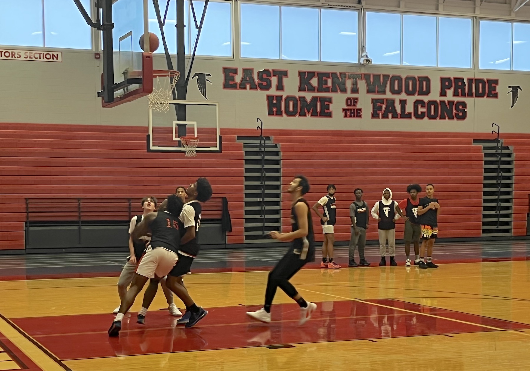 East Kentwood boys basketball practice 2021 6 (WKTV) Wyoming